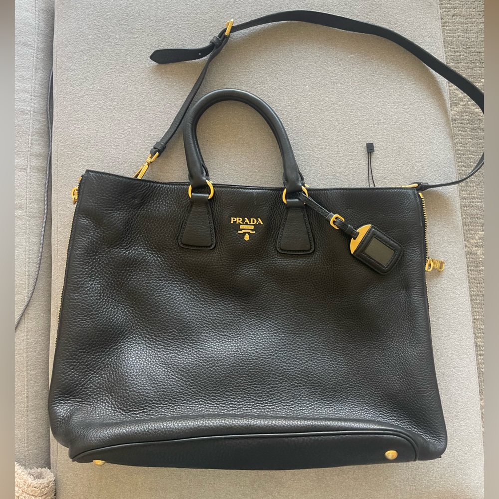 Prada Vitello Daino Convertible Tote